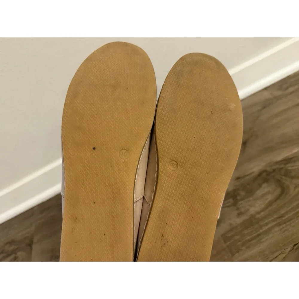 Charix Womens 40 Beige Suede Slip On Loafers Casual Comfort Everyday Style